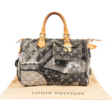 Louis Vuitton Limited Monogram Denim Patchwork Speedy 30 Handbag
