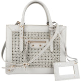 Balenciaga Woven Leather Classic City Square Tote Handbag