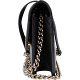 Gucci Grained Leather Interlocking GG Wallet On Chain Crossbody Bag