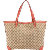 Gucci Monogram GG Canvas Large Bree Tote Shoulder Bag