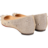 Christian Louboutin Follies Glitter Spikes Ballerina Flats (37)