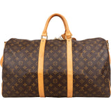 Louis Vuitton Monogram Canvas Keepall 50 Bandoulière Travel Bag