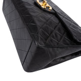 Chanel Quilted Lambskin 24K Gold Maxi Single Flap Crossbody Bag