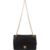 Chanel Quilted Lambskin 24K Gold Double Flap Shoulder Bag