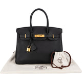 Hermès Noir Togo Leather Gold Birkin 30 Handbag (2015)
