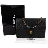 Chanel Quilted Lambskin 24K Single Flap Shoulder Bag