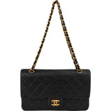 Chanel Quilted Lambskin 24K Gold Medium Double Flap Shoulder Bag