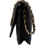 Chanel Quilted Caviar Leather Wallet On Chain Crossbody Bag