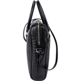 Yves Saint Laurent Croc-Embossed Leather Avec Briefcase Shoulder Handbag