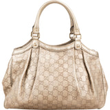 Gucci Guccissima Metallic Leather Sukey Handbag