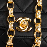 Chanel Quilted Lambskin 24K Gold Single Flap Crossbody Bag