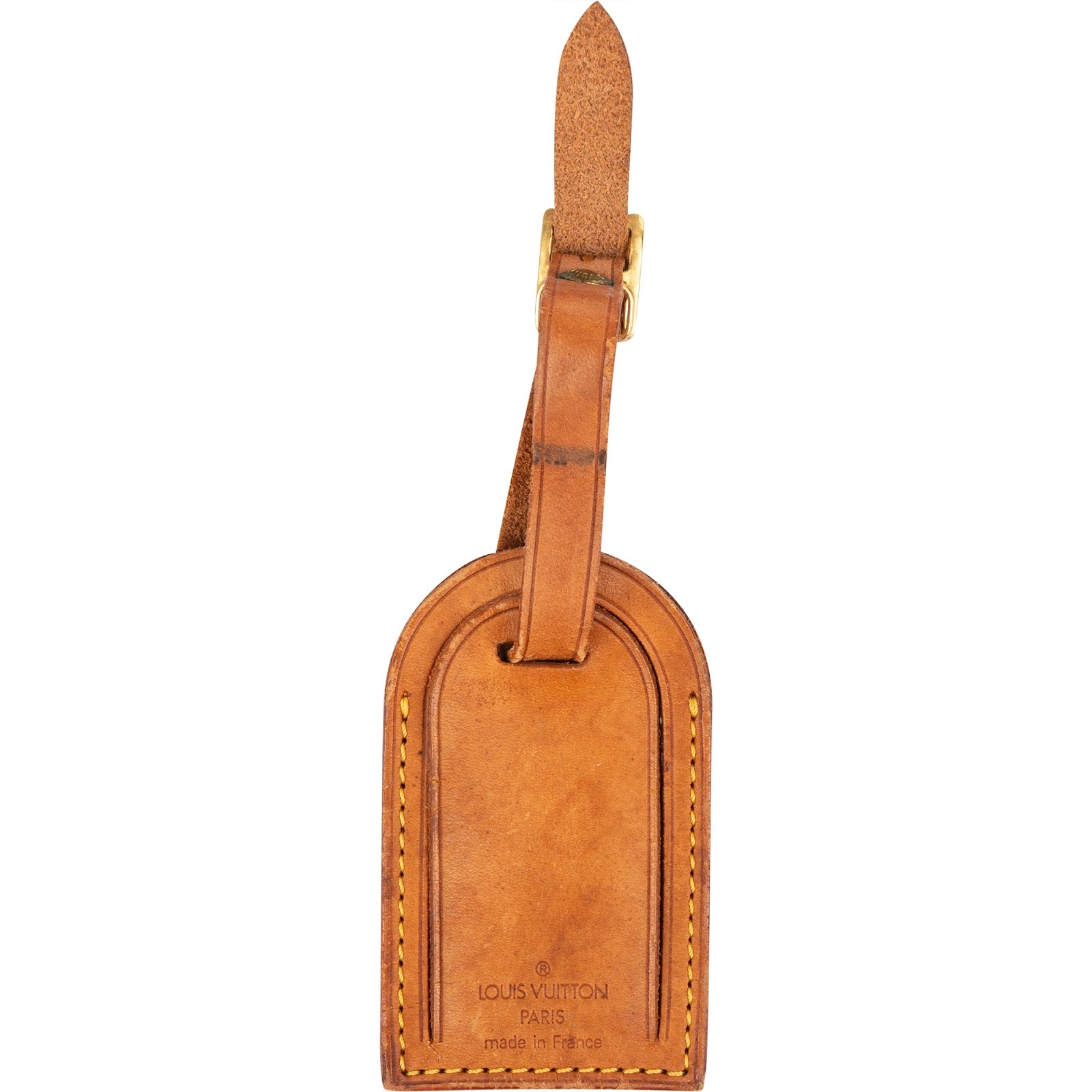 [🔄️B10 / F70] Louis Vuitton Vachetta Leather Luggage Tag - vintageandkickz