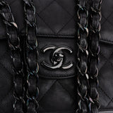Chanel Soblack Edition Quilted Calfskin Jumbo Double Flap Crossbody Bag