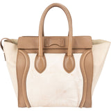 Céline Tricolor Leather Luggage Handbag