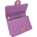 Chanel Quilted Lambskin Chunky Chain Rectangular Flap Shoulder Bag