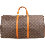 Louis Vuitton Monogram Canvas Keepall 55 Bandoulière Travel Bag