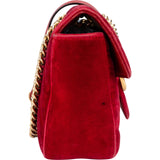 Gucci Velvet Matelassé GG Marmont Crossbody Bag