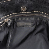 Miu Miu Black Grained Leather Knot Shoulder Bag