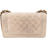 Chanel Quilted Iridescent Medium Boy Single Flap Crossbody Bag