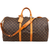 Louis Vuitton Monogram Canvas Keepall 55 Bandoulière Travel Bag