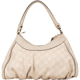 Gucci Leather Monogram Abbey Handbag - vintageandkickz