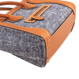 Celine Cotton & Leather Nano Luggage Handbag