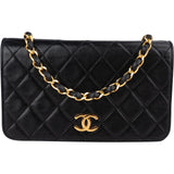 Chanel Quilted Lambskin 24K Gold Single Flap Crossbody Bag - vintageandkickz