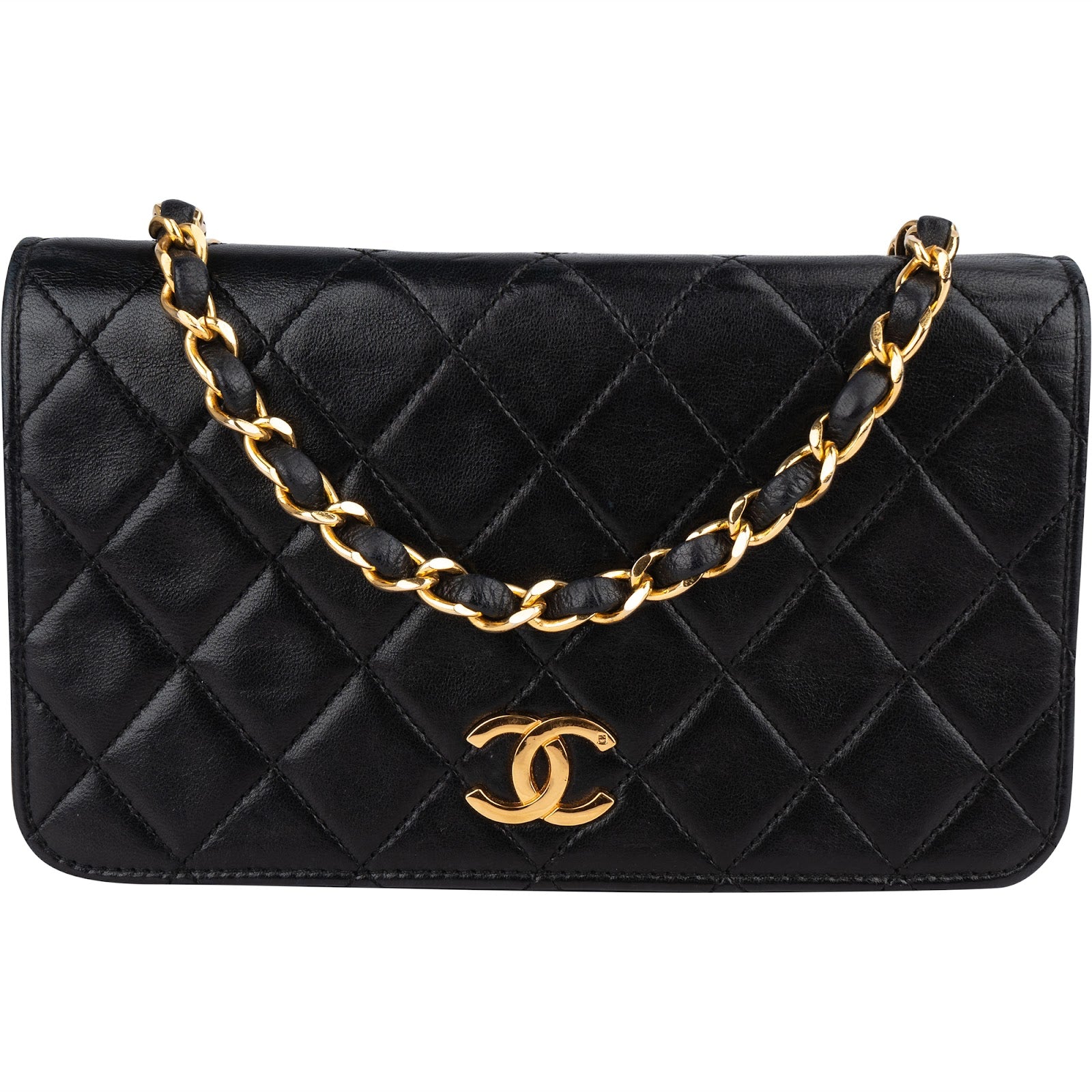 Chanel Quilted Lambskin 24K Gold Single Flap Crossbody Bag - vintageandkickz