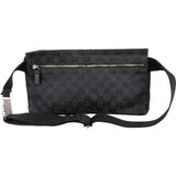 Gucci Black Monogram GG Canvas Belt Crossbody Bag