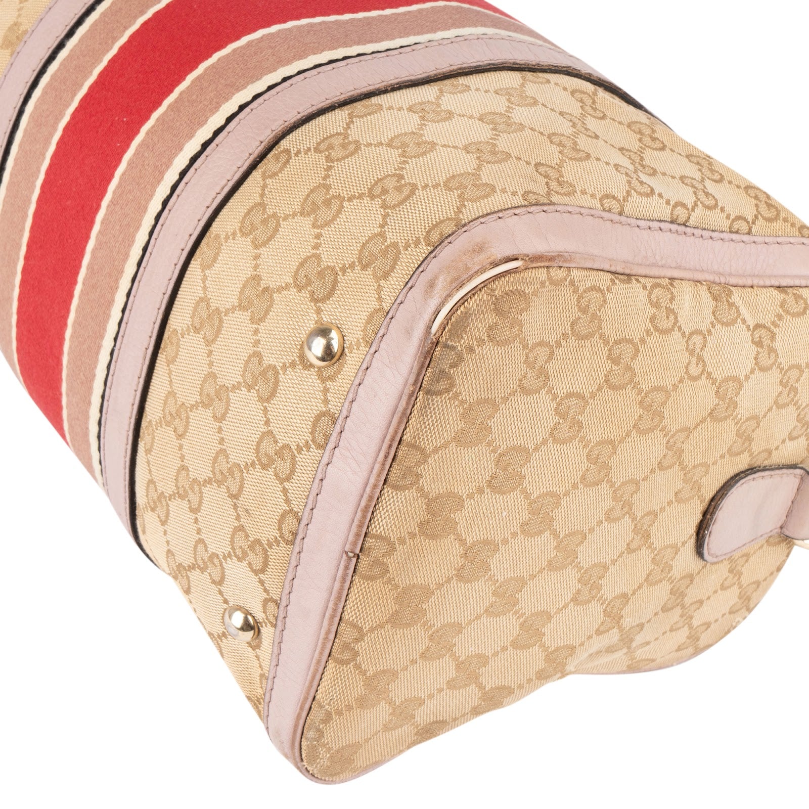 Gucci Monogram GG Canvas Boston Handbag - vintageandkickz