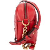 Gucci Chevron Leather GG Marmont Medium Crossbody Bag