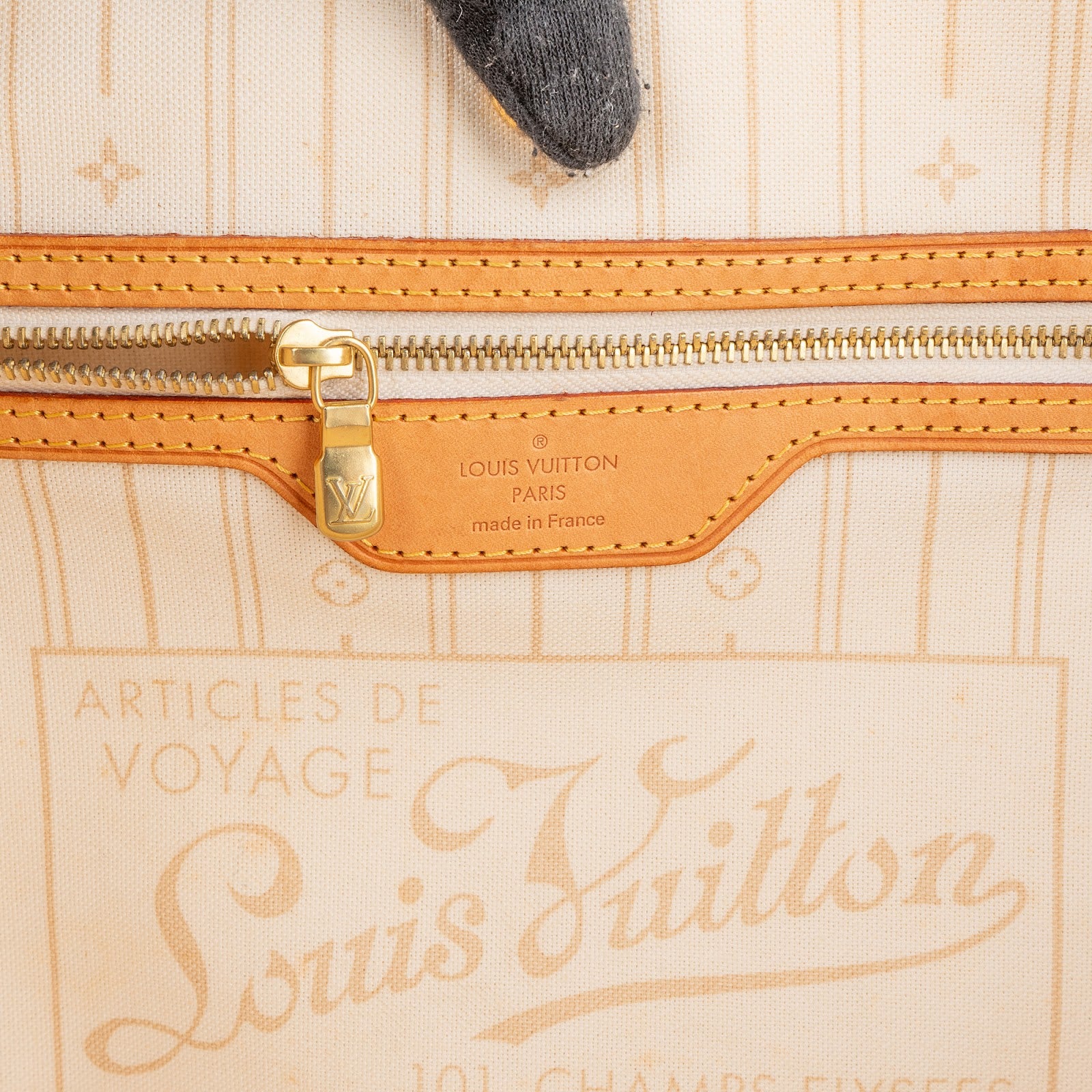 Louis Vuitton Monogram Damier Azur Canvas Neverfull MM Shoulder Bag - vintageandkickz