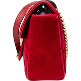 Gucci Velvet Matelassé GG Marmont Crossbody Bag