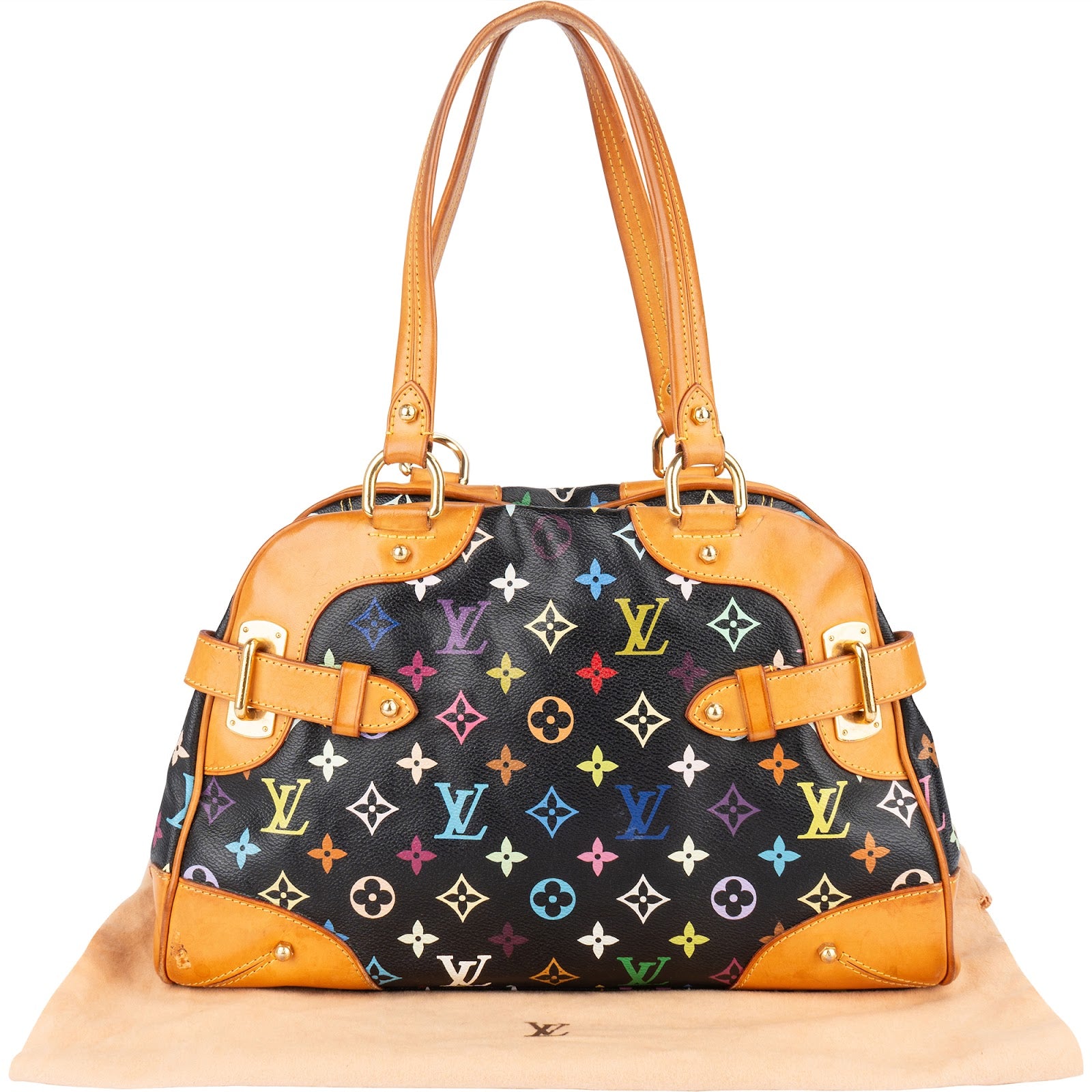 Louis Vuitton Monogram Murakami Multicolor Claudia Shoulder Bag - vintageandkickz