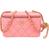 Chanel Quilted Lambskin CC Vanity Adjustable Chain Crossbody Bag