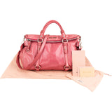 Miu Miu Pink Vitello Lux Leather Bow Satchel Handbag