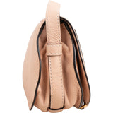 Chloé Rose Grained Leather Marcie Small Saddle Crossbody Bag