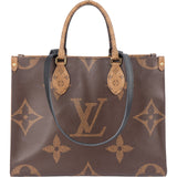 Louis Vuitton Canvas Monogram Giant On The Go MM Handbag