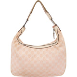 Gucci Monogram GG Canvas Pink Horsebit Web Shoulder Bag