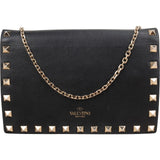 Valentino Garavani Leather Rockstud Envelope Wallet On Chain Crossbody Bag