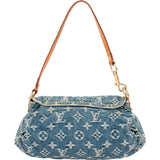 Louis Vuitton Monogram Denim Pleaty Shoulder Bag