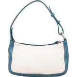 Loewe Leather and Canvas Anagram Studded Pochette Shoulder Bag