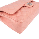 Chanel Quilted Caviar Leather Palladium Medium Double Flap Shoulder Bag