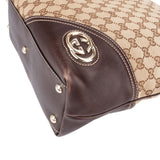 Gucci Monogram GG Canvas D-Ring Interlocking GG Tote Shoulder Bag