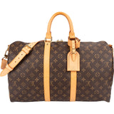Louis Vuitton Monogram Canvas Keepall 45 Bandoulière Travel Bag