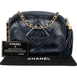 Chanel Quilted Lambskin Tassel Camera Crossbody Bag