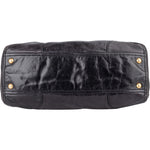 Prada Black Vitello Leather City Handbag - vintageandkickz