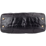 Prada Black Vitello Leather City Handbag - vintageandkickz