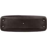 Cartier Brown Pebbled Leather Handbag