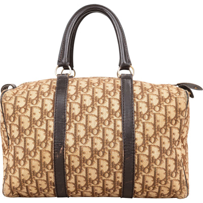 [🔄️B09 / F22] Christian Dior Monogram Trotter Canvas Boston Bag Handbag - vintageandkickz